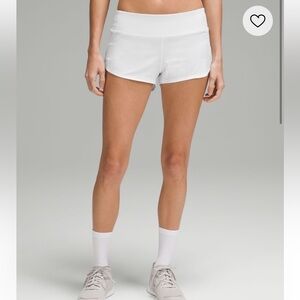 Speed Up Low-Rise Lined Short 2.5" - white